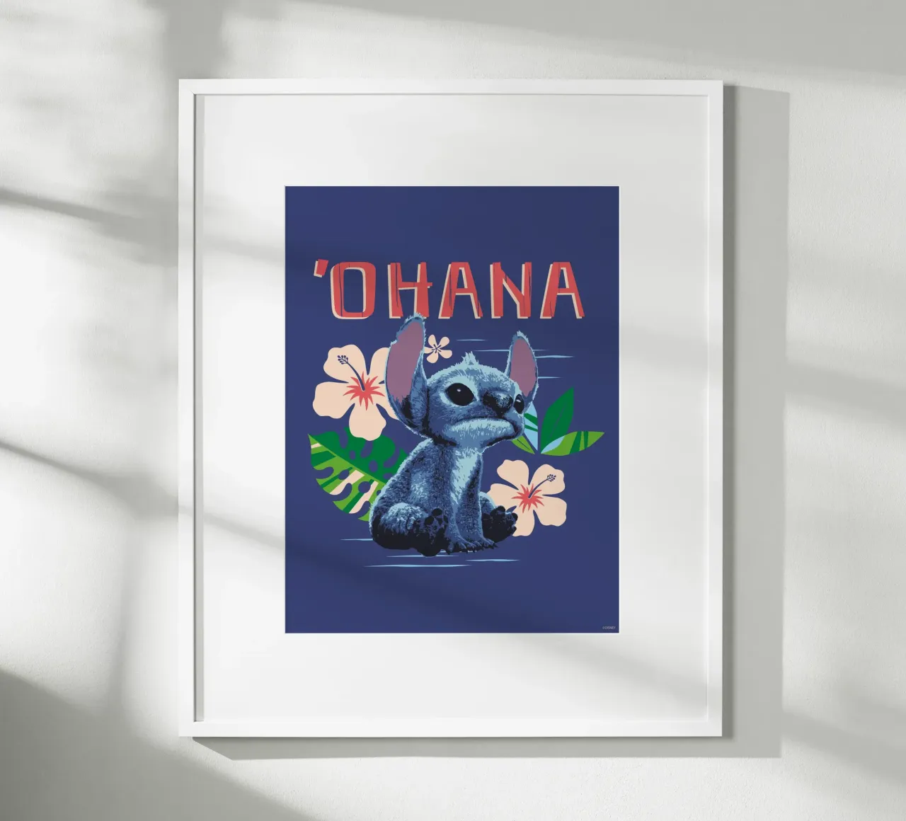 Stitch ´OHANA Poster mit Aluminium Rahmen von Stitch