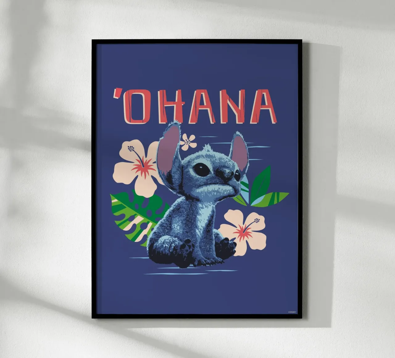 Stitch ´OHANA Poster mit Aluminium Rahmen von Stitch
