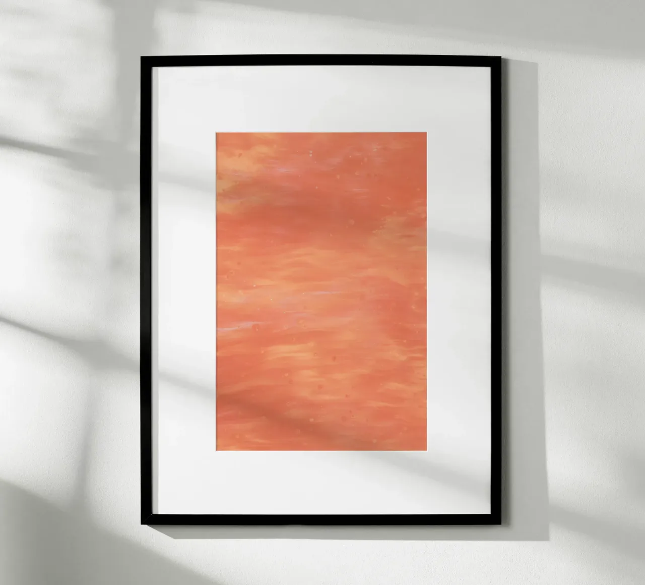 gradient pink poster con telaio in alluminio da carsa