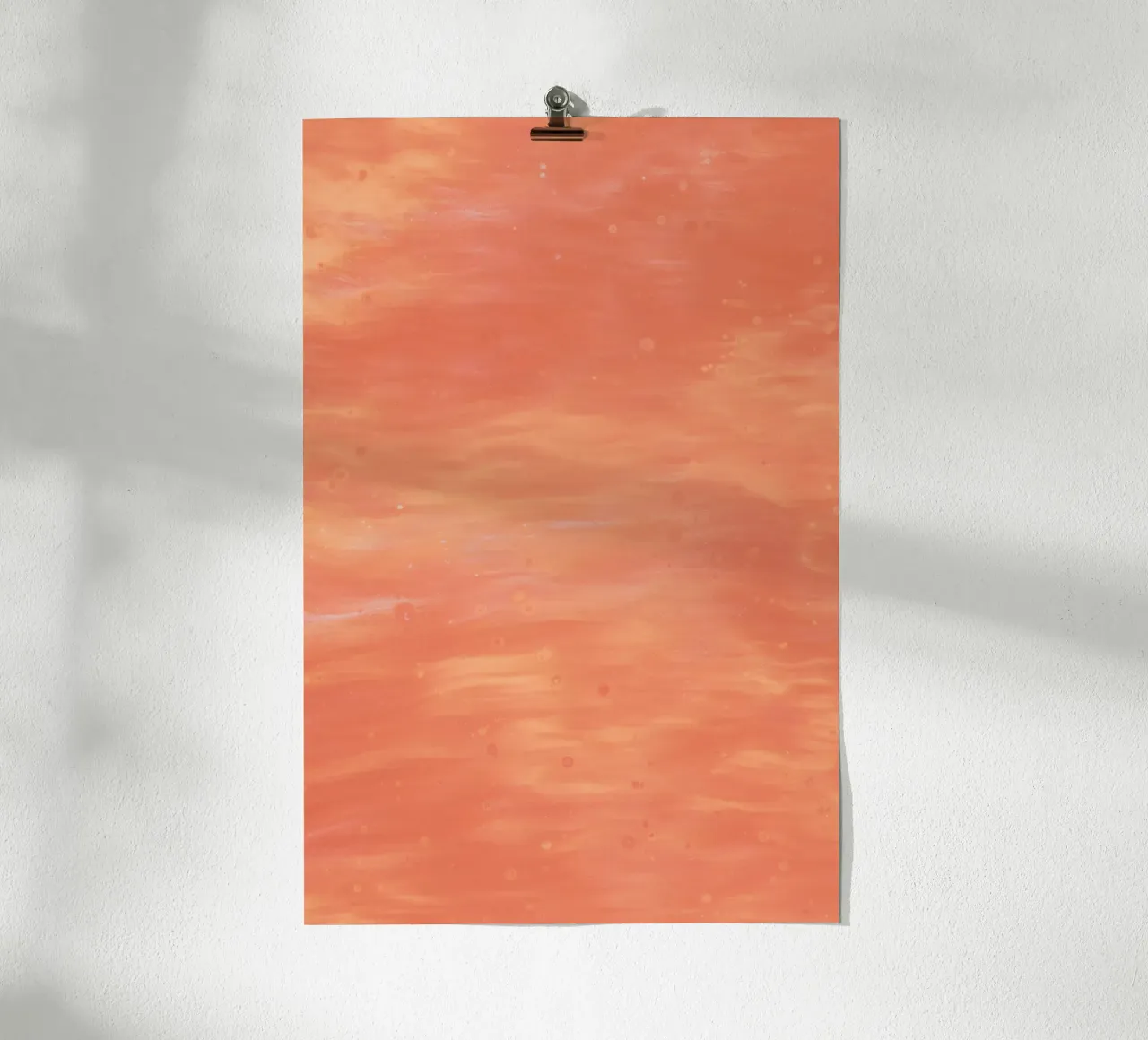 gradient pink poster con telaio in alluminio da carsa
