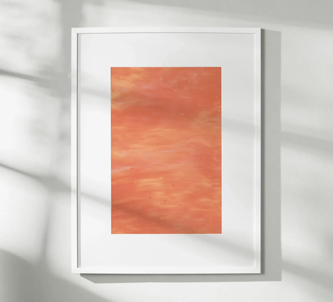 gradient pink poster con telaio in alluminio da carsa