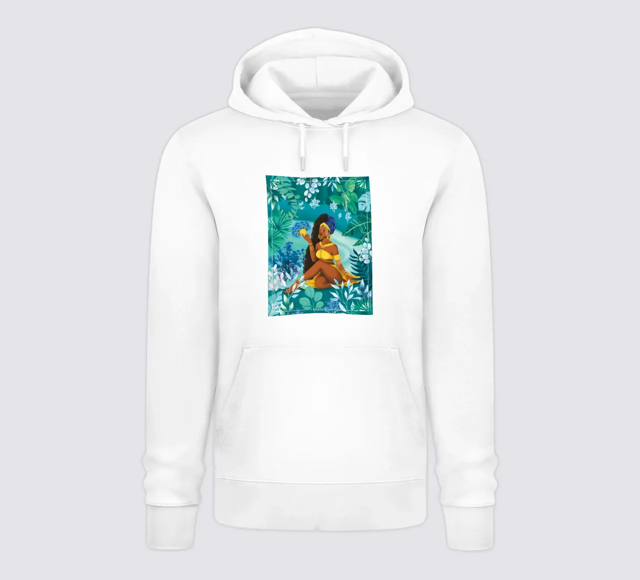 Oshun Yoruba Orisha Goddess felpa con cappuccio da Nour Tohme