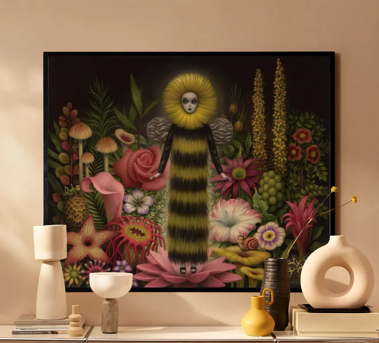 Mark Ryden - Barbie Bee poster con telaio in plastica da adriano lopezz