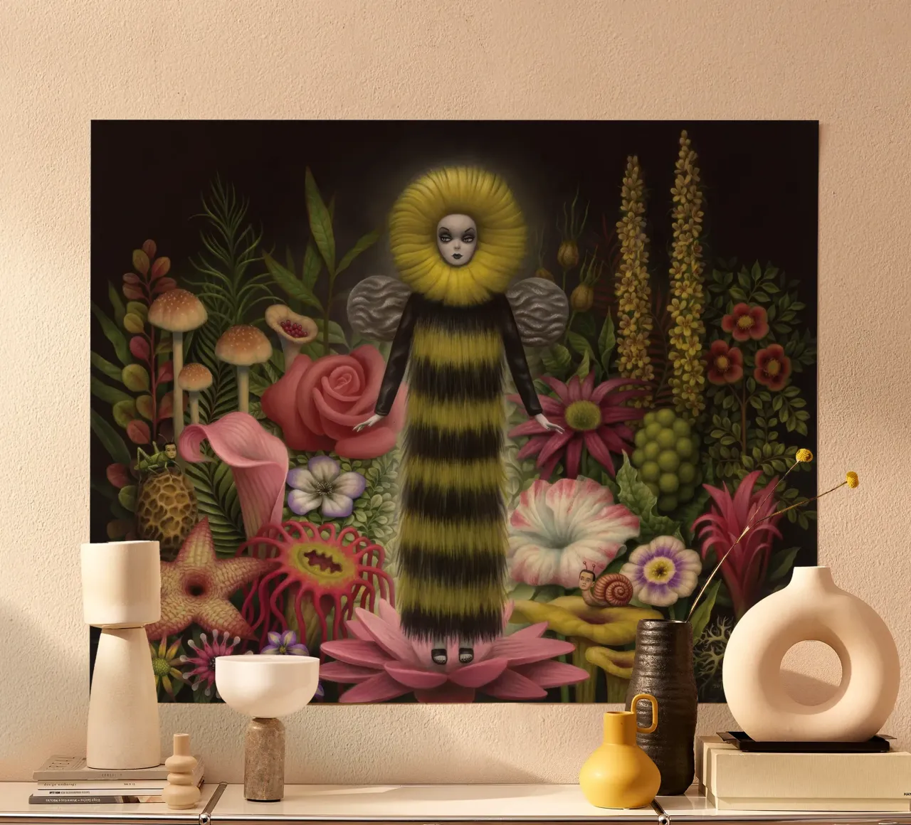 Mark Ryden - Barbie Bee poster con telaio in plastica da adriano lopezz