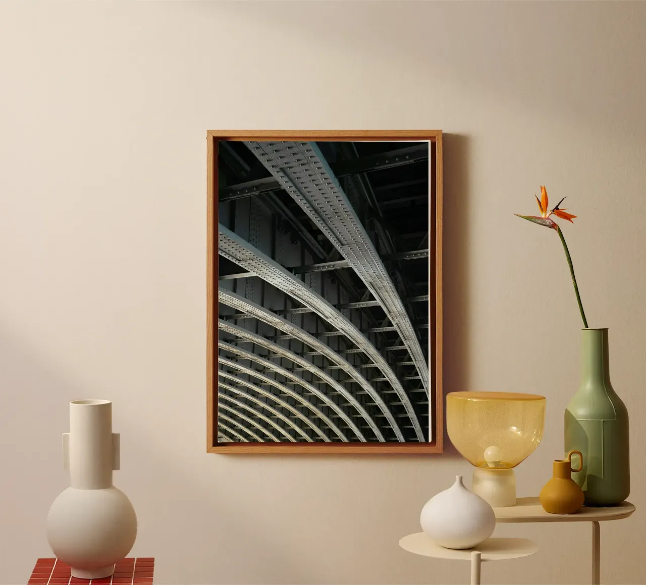 curve line brigde tela con Cornice a cassetta da carsa
