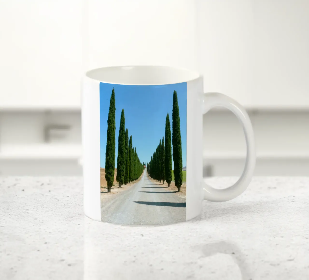 row of tree tazza in ceramica da carsa