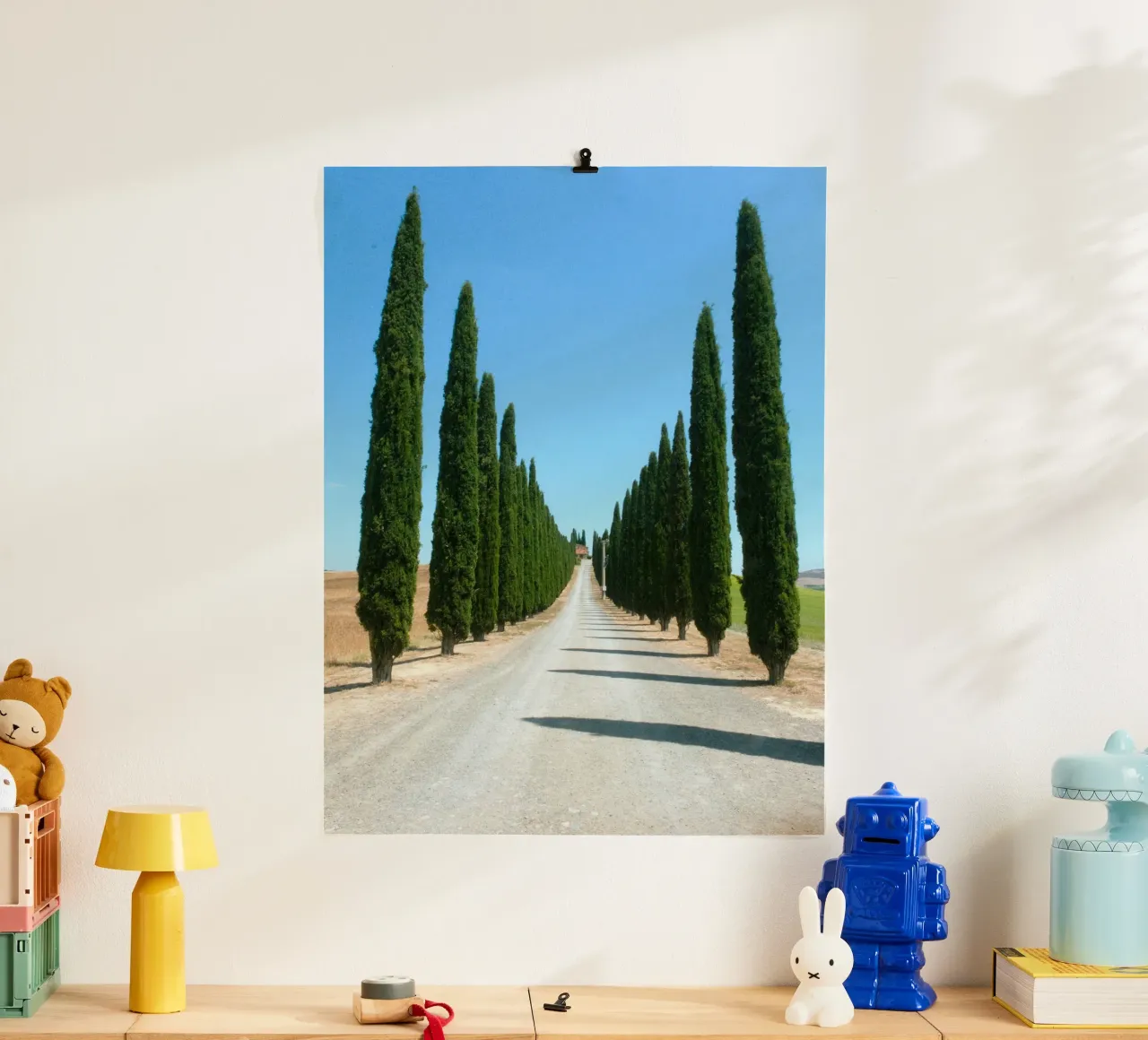 row of tree poster con telaio in legno da carsa