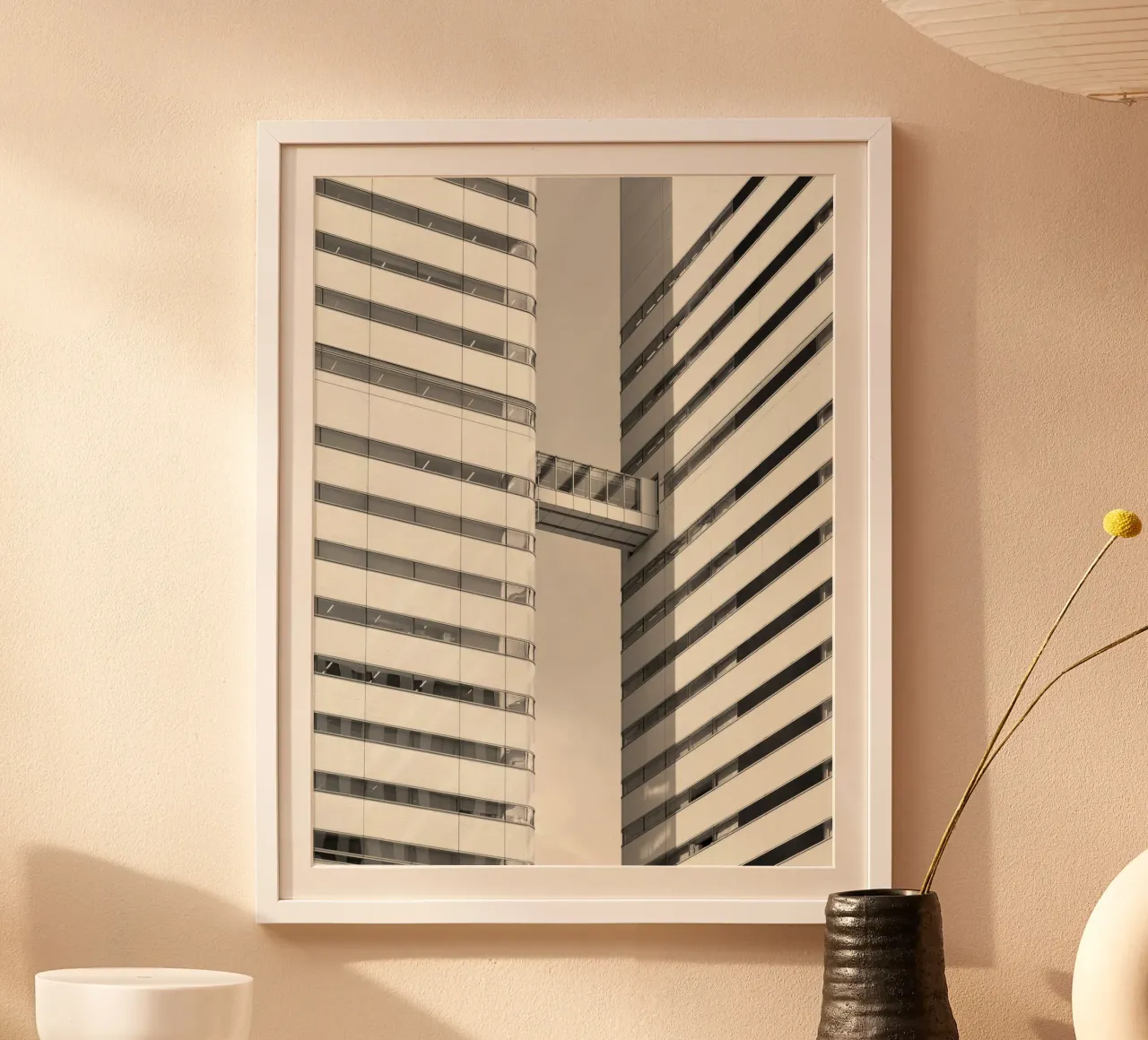 line of building poster con telaio in legno da carsa