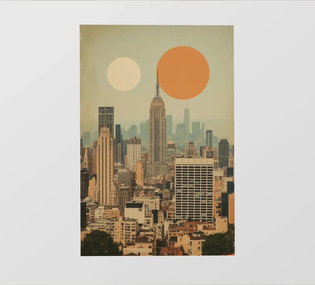 Empire State Building con sole e luna pellicola backlit da DesignDoodle