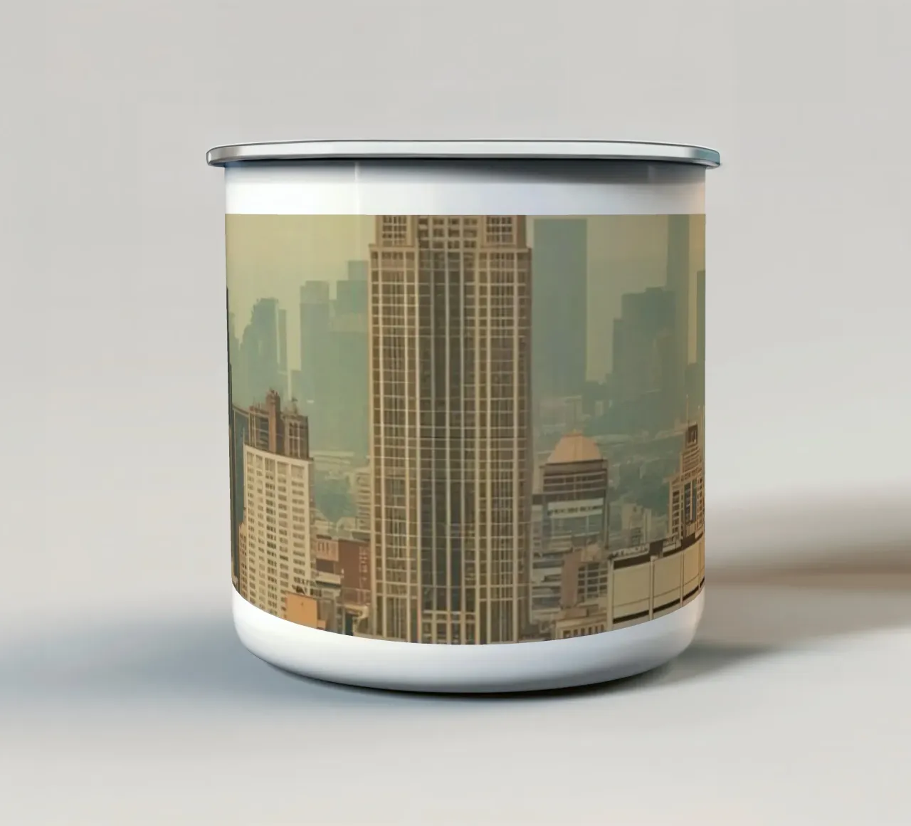 Empire State Building con sole e luna tazza in smalto da DesignDoodle