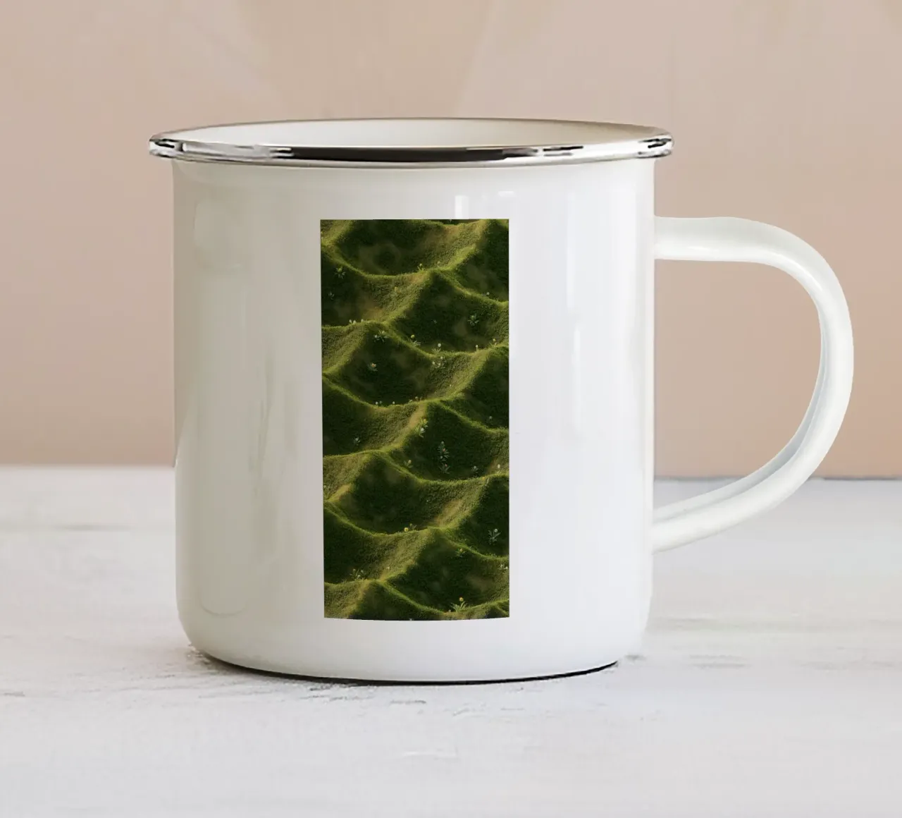 pastel line grass tazza in smalto da carsa