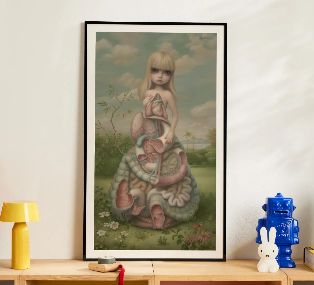 Anatomia (#109) MARK RYDEN poster con telaio in legno da adriano lopezz