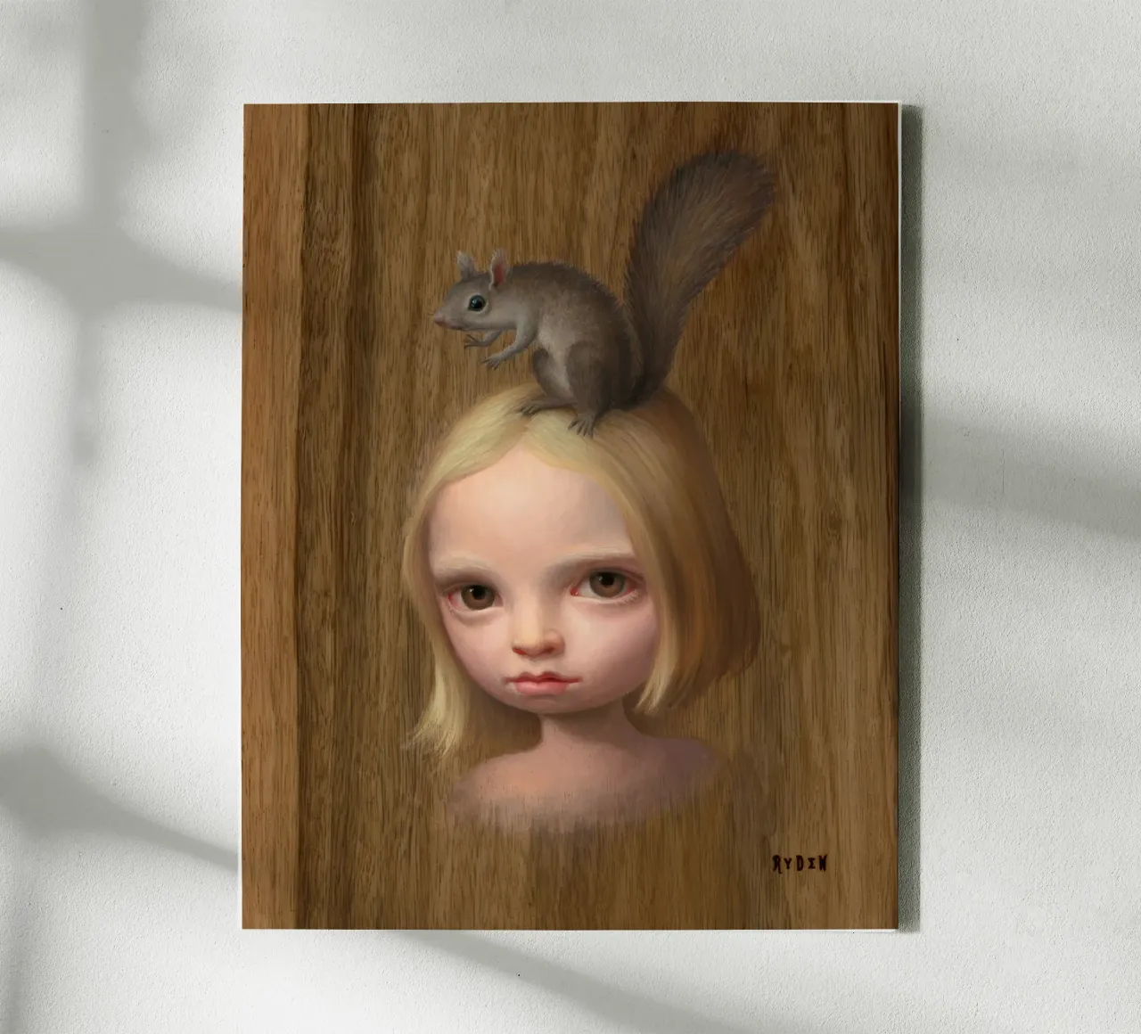 82 La ragazza scoiattolo MARK RYDEN tela con Cornice a cassetta da adriano lopezz
