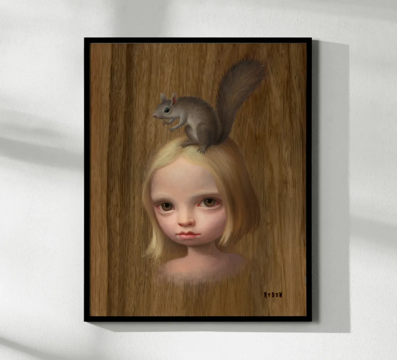 82 La ragazza scoiattolo MARK RYDEN poster con telaio in alluminio da adriano lopezz