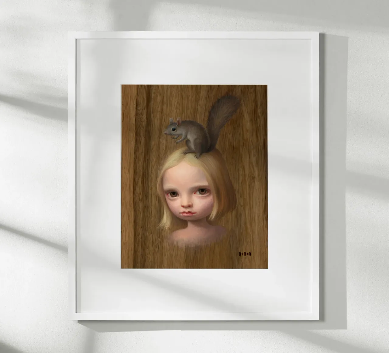 82 La ragazza scoiattolo MARK RYDEN poster con telaio in alluminio da adriano lopezz