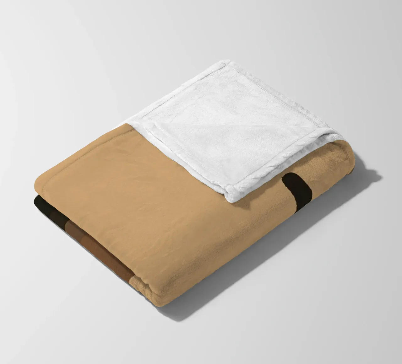 Paesaggio desertico monocromatico con sagome di cactus coperta in pile da DesignDoodle