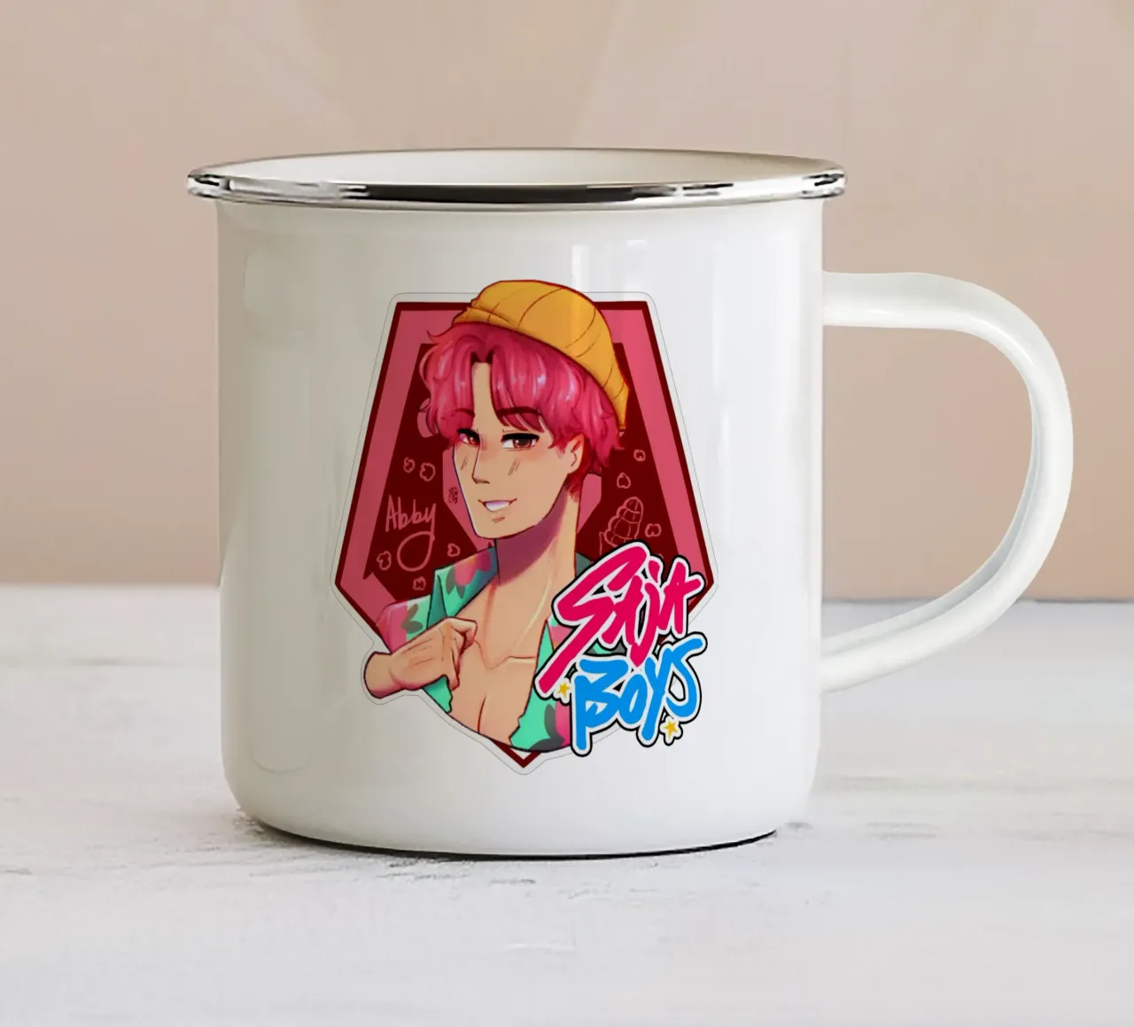 Vettore Saja Ragazzi tazza in smalto da eliouxence