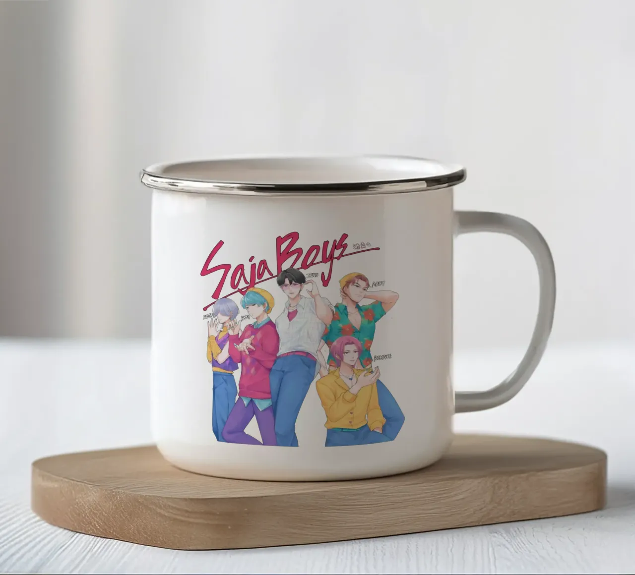 K-pop I ragazzi Sja tazza in smalto da eliouxence