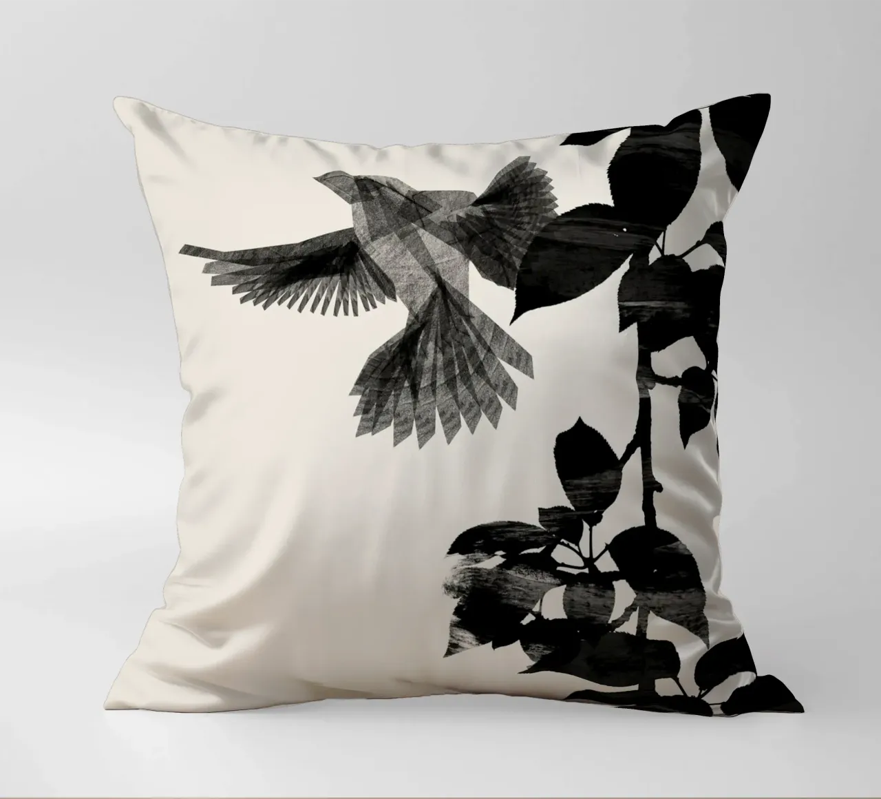 Danushka - Uccello botanico A cuscino da The Artcircle
