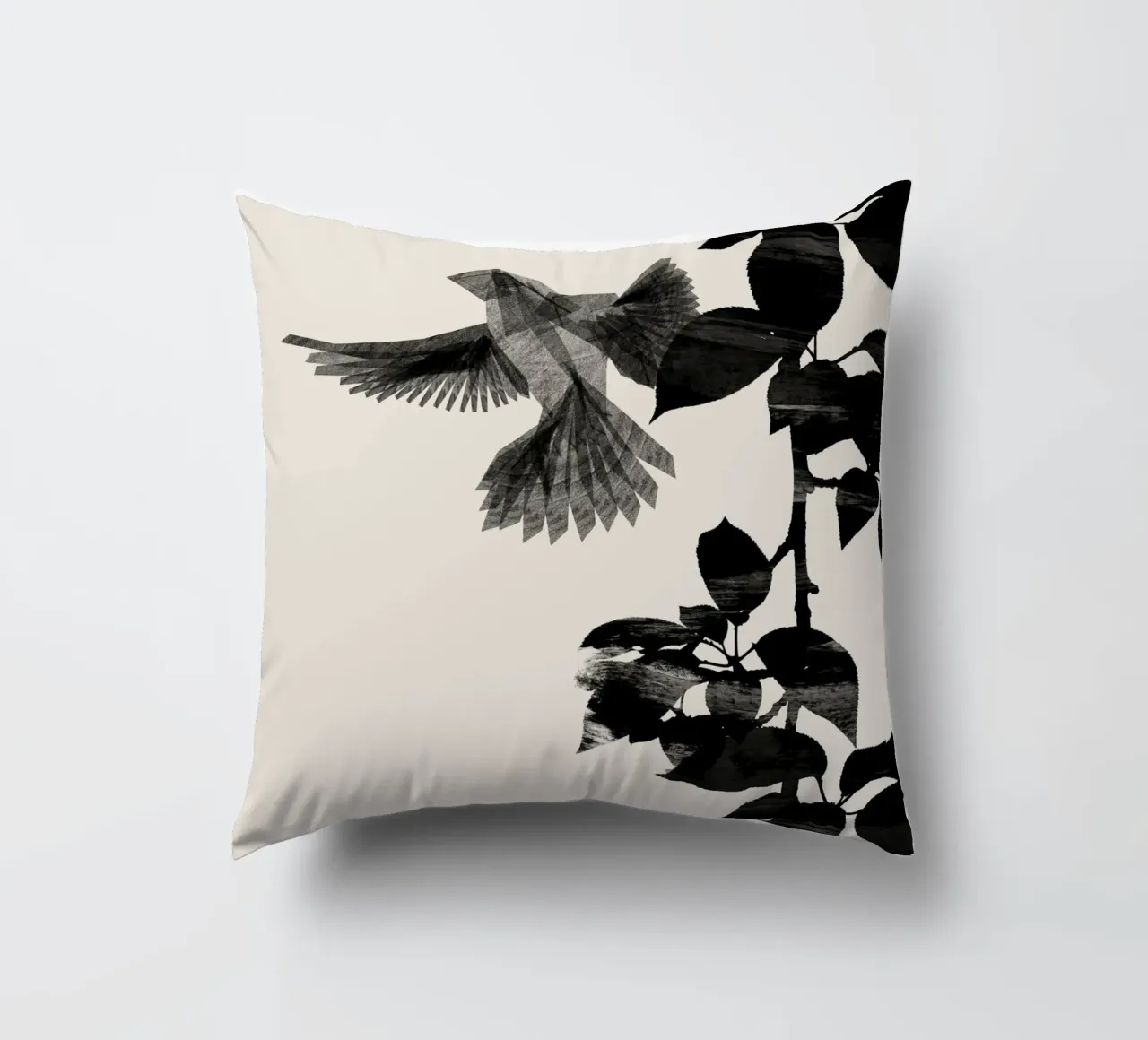 Danushka - Uccello botanico A cuscino da The Artcircle