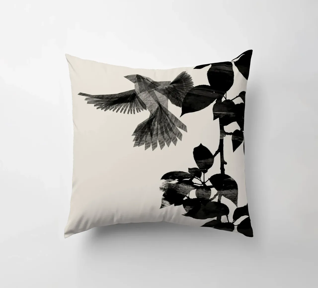 Danushka - Uccello botanico A cuscino da The Artcircle
