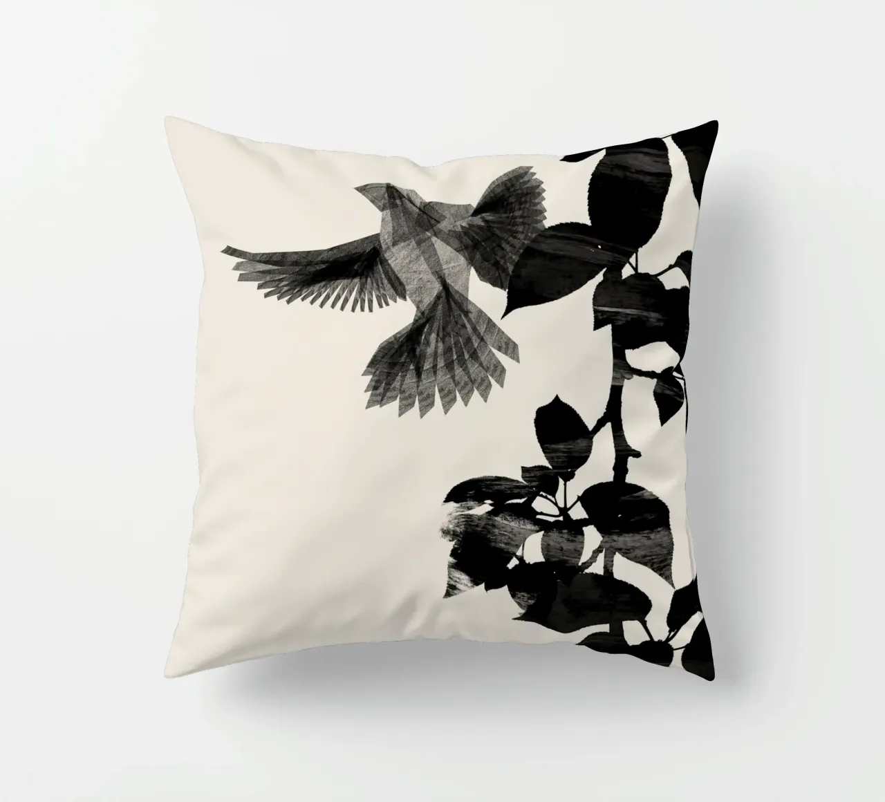 Danushka - Uccello botanico A cuscino da The Artcircle