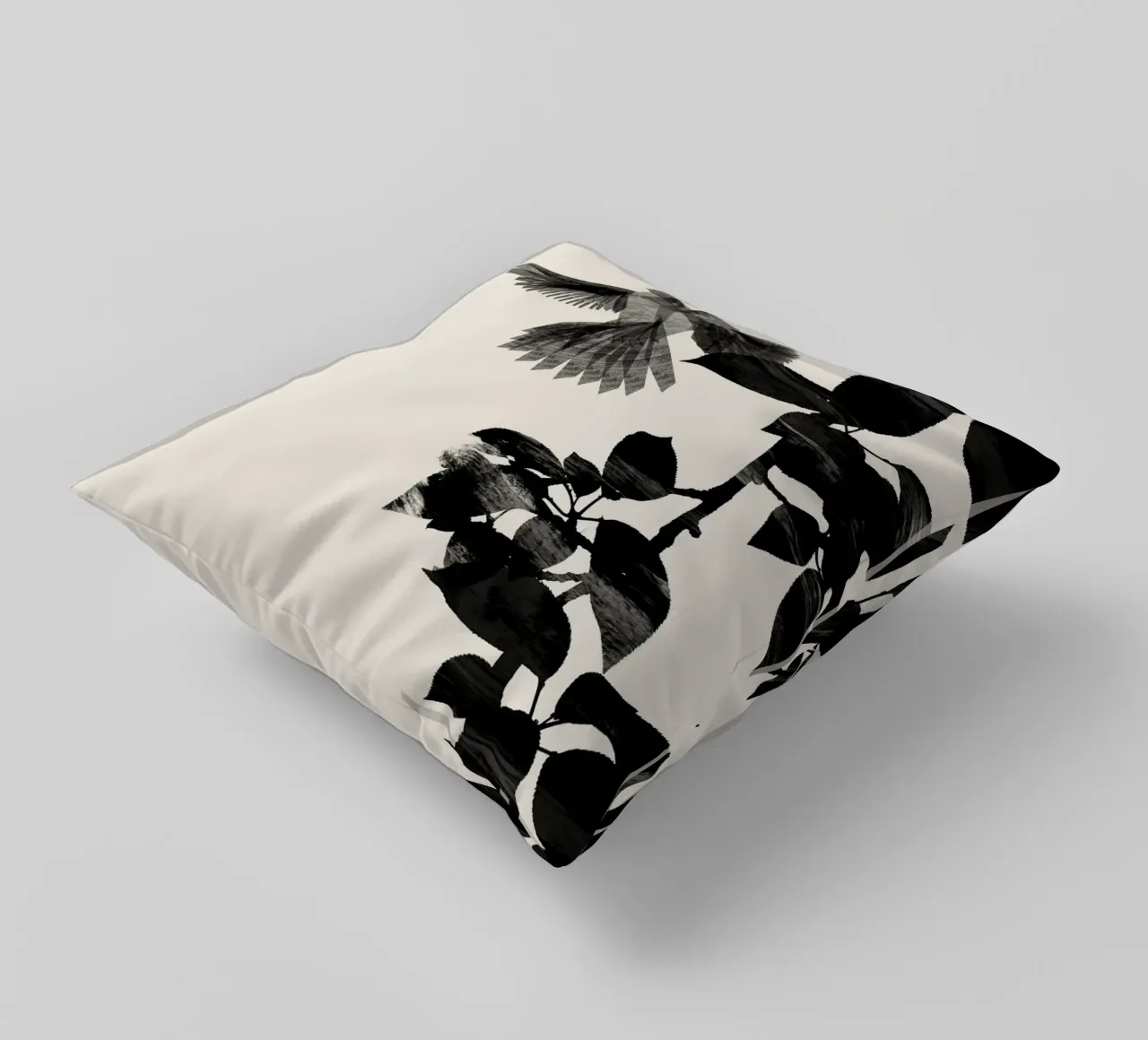 Danushka - Uccello botanico A cuscino da The Artcircle