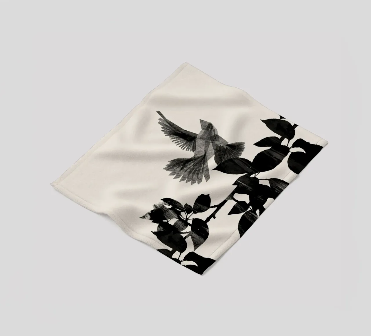 Danushka - Uccello botanico A coperta in pile da The Artcircle