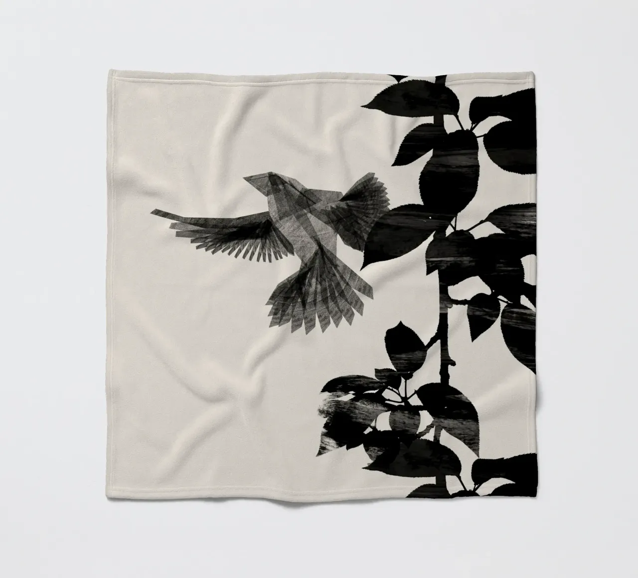 Danushka - Uccello botanico A coperta in pile da The Artcircle