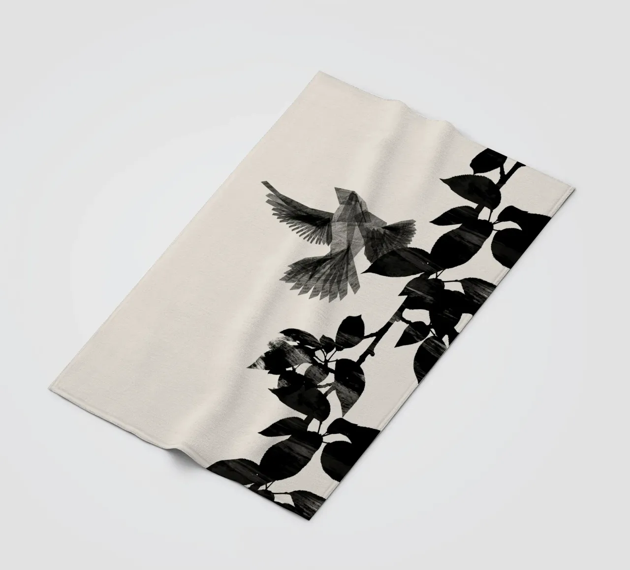 Danushka - Uccello botanico A coperta in pile da The Artcircle