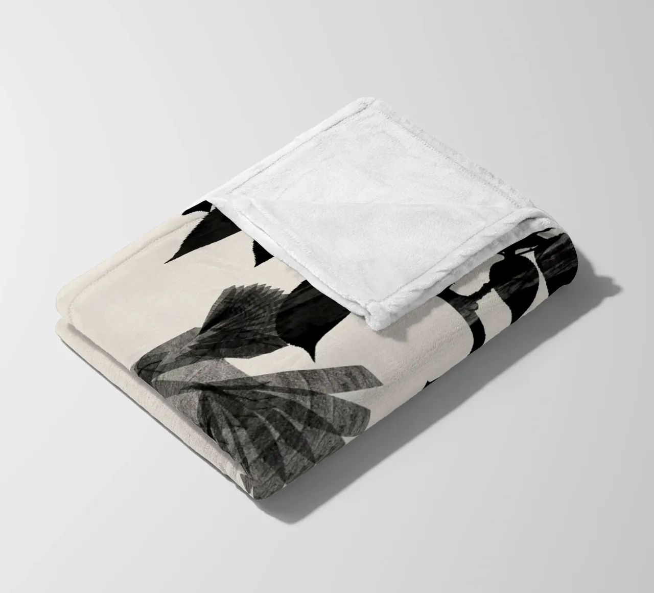 Danushka - Uccello botanico A coperta in pile da The Artcircle
