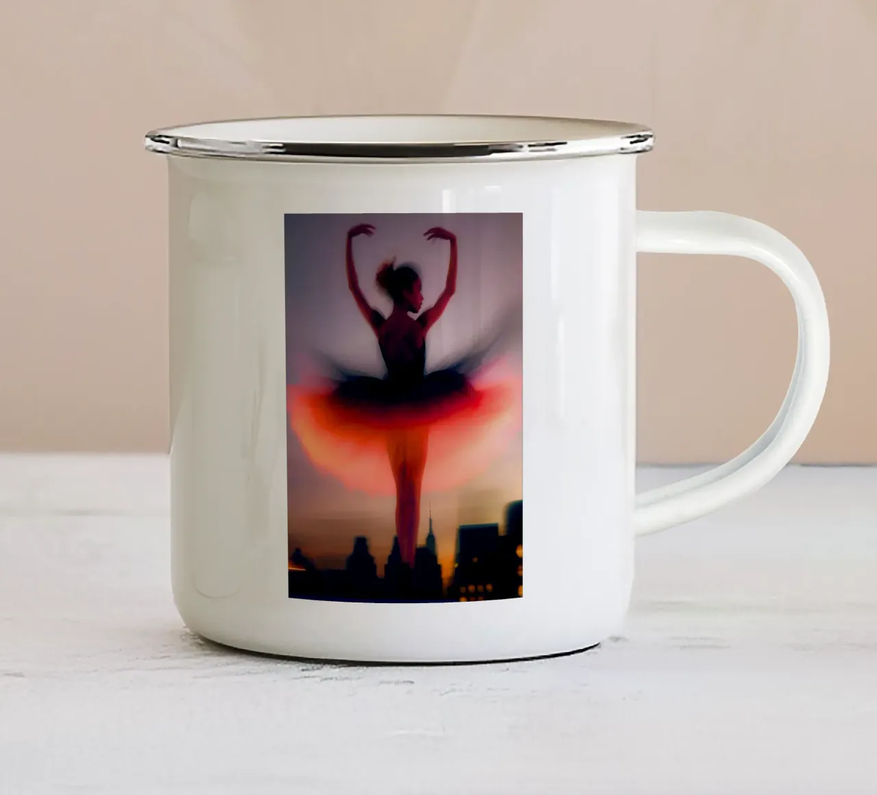 Après l'Opéra tazza in smalto da ICONICA Art Studio
