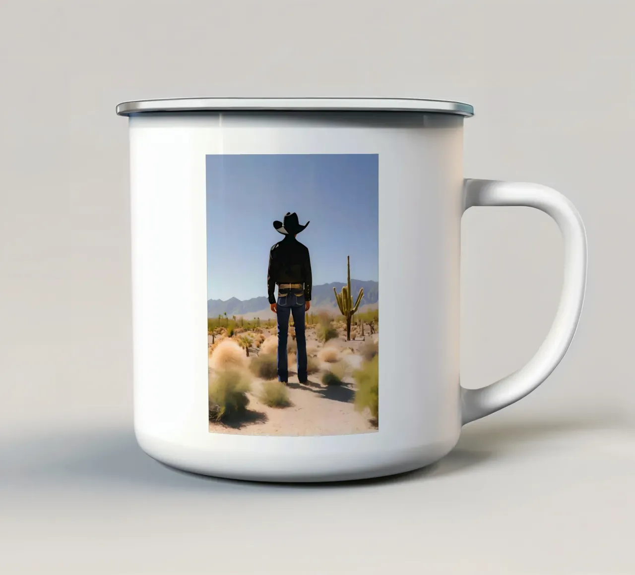 Le Shérif tazza in smalto da ICONICA Art Studio