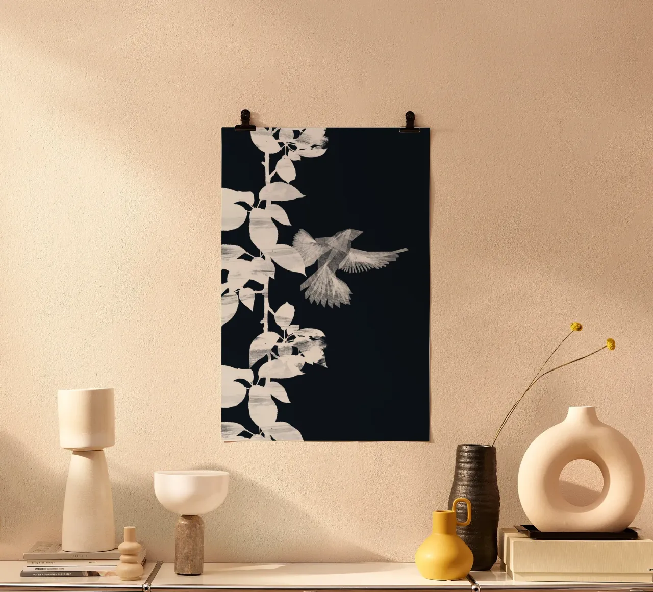 Danushka - Uccello botanico B poster da The Artcircle