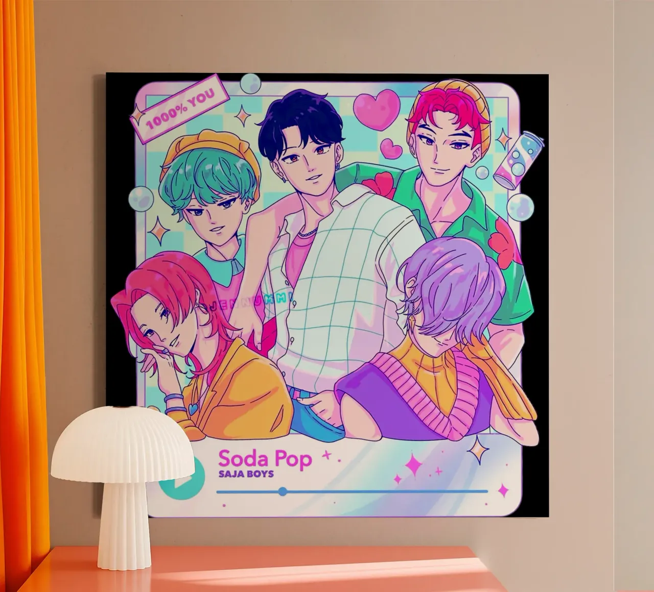 Membro Effettivo Saja Boys tela con Cornice a cassetta da eliouxence