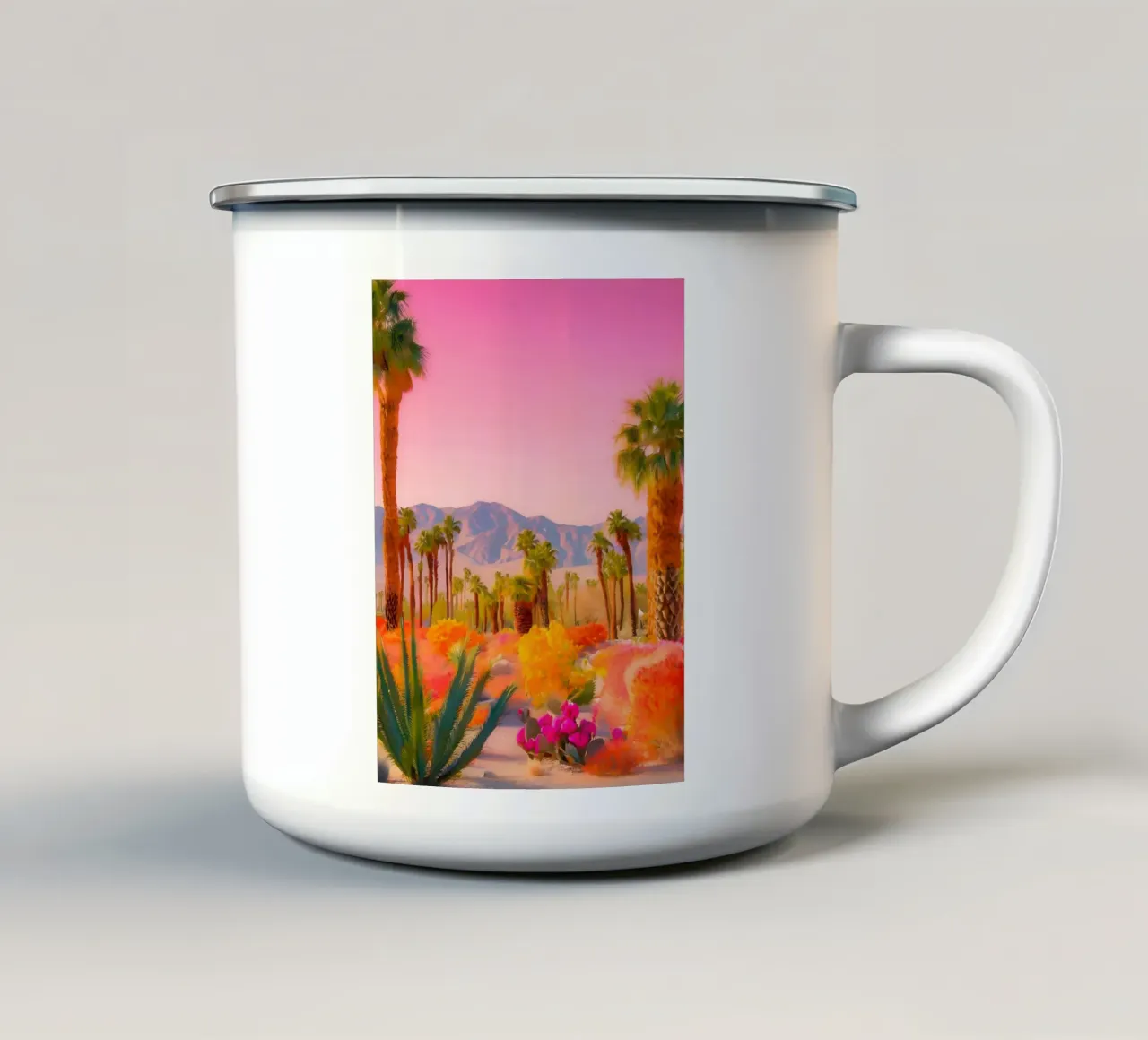 Le Désert Imaginaire tazza in smalto da ICONICA Art Studio