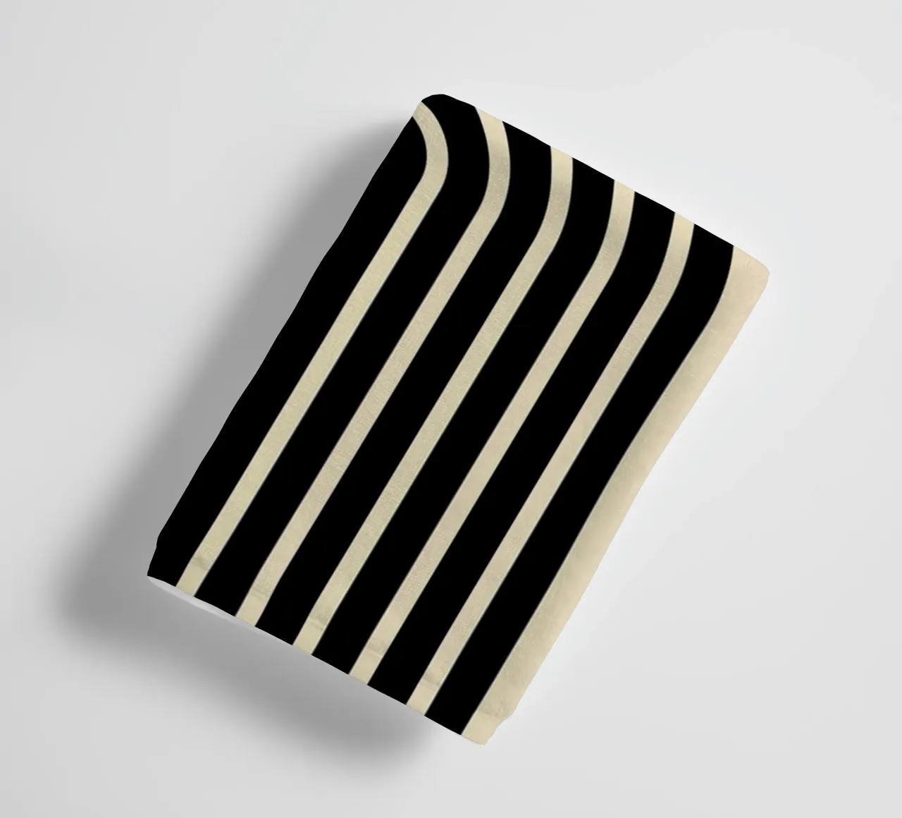 Minimalist Geometric Striped Bold Arches 2 | Black on Beige towel by Beauty in Simplicity