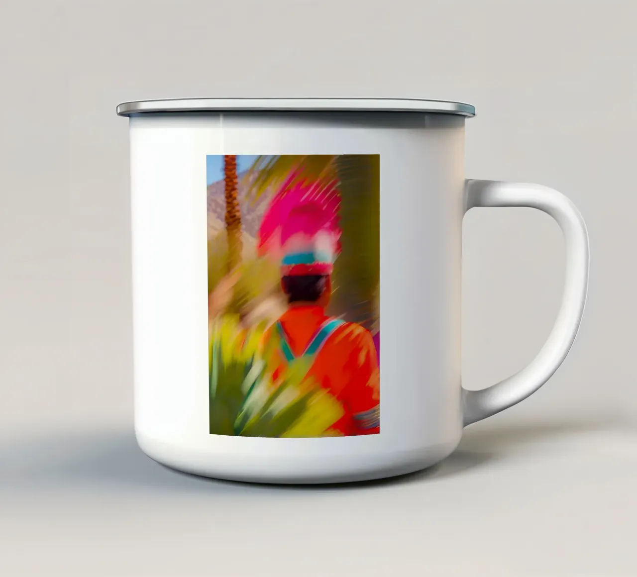 L'homme coloré tazza in smalto da ICONICA Art Studio