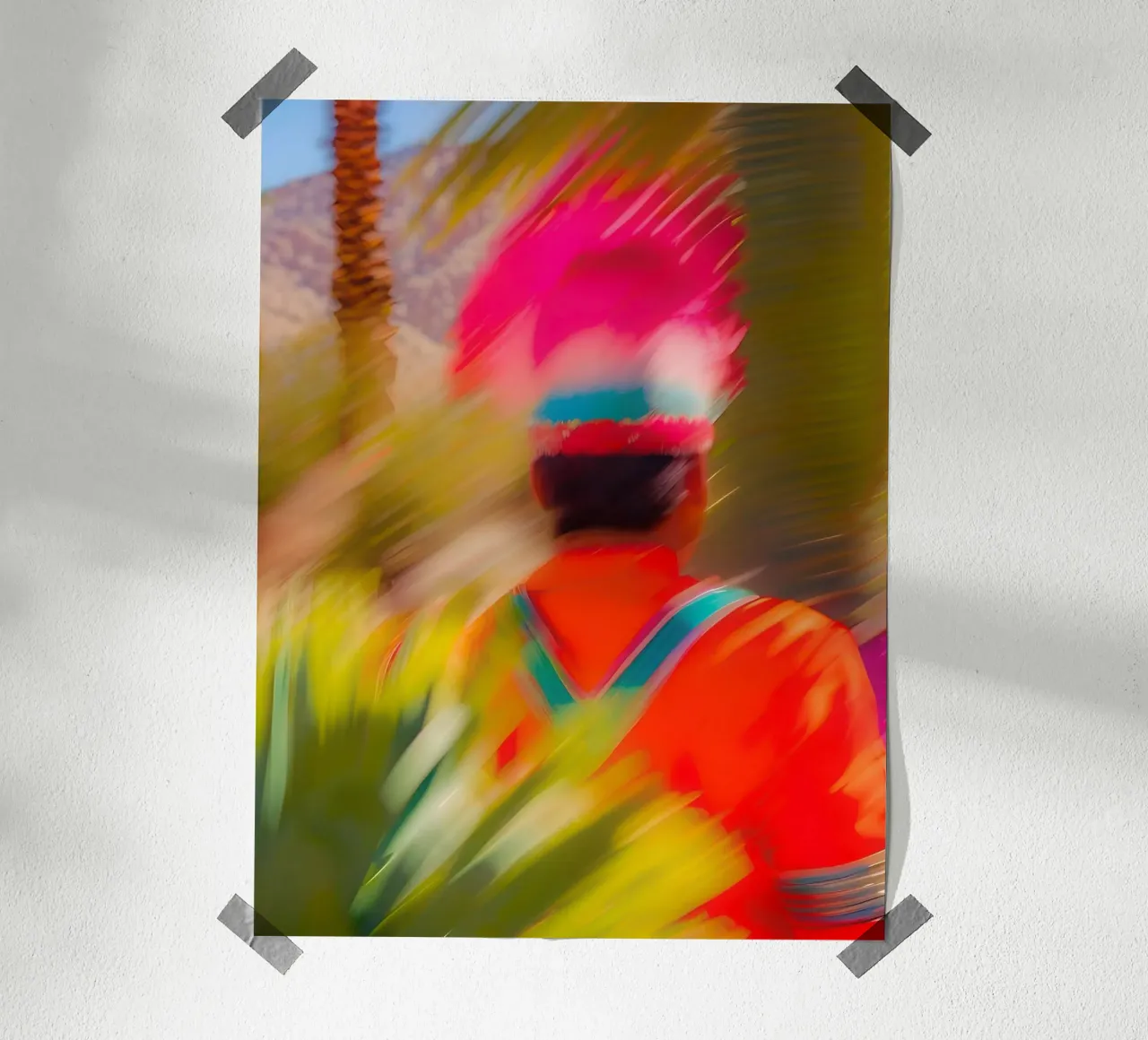 L'homme coloré poster con telaio in plastica da ICONICA Art Studio