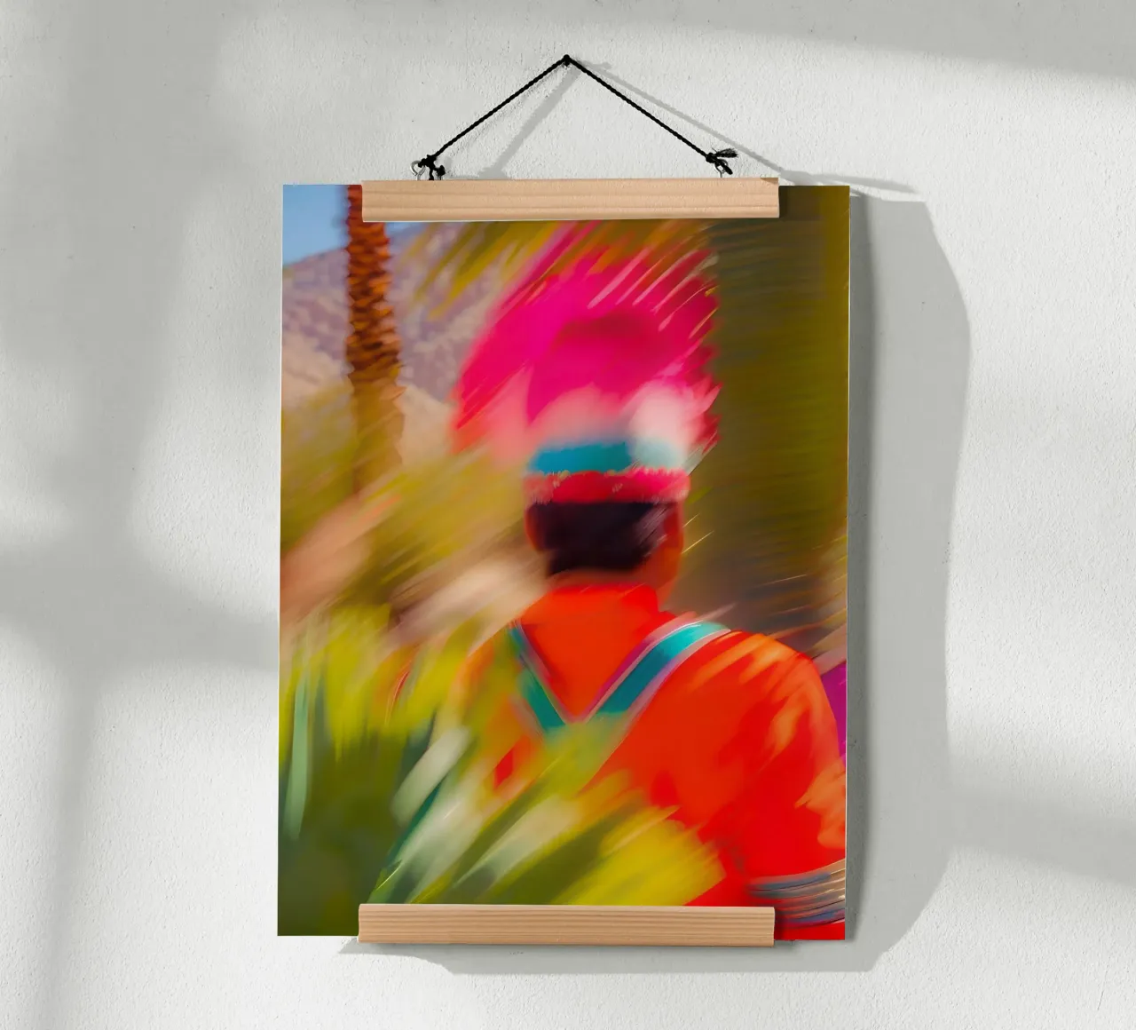 L'homme coloré poster con telaio in plastica da ICONICA Art Studio