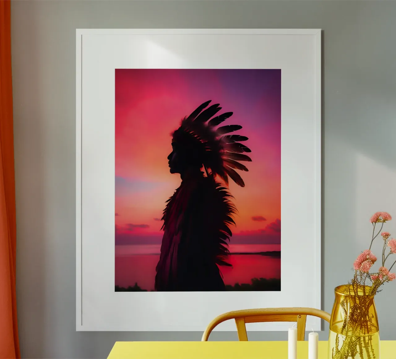 Indian Sunset poster da ICONICA Art Studio