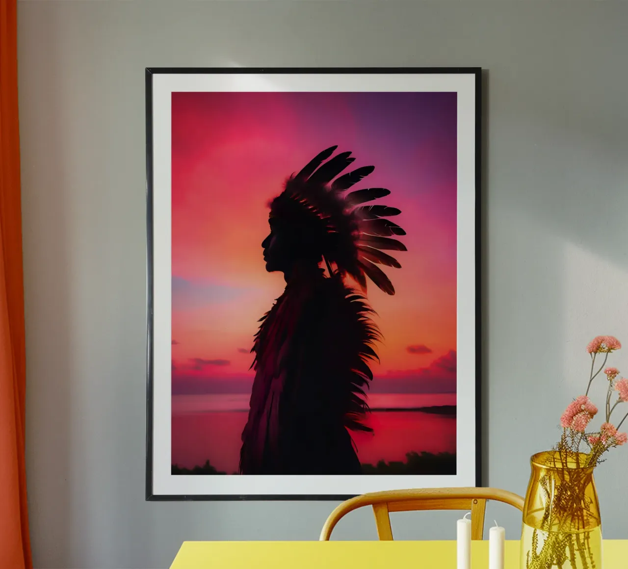 Indian Sunset poster da ICONICA Art Studio