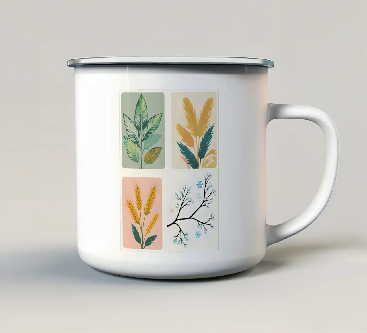 Set stagionale tazza in smalto da Botanical Gallery