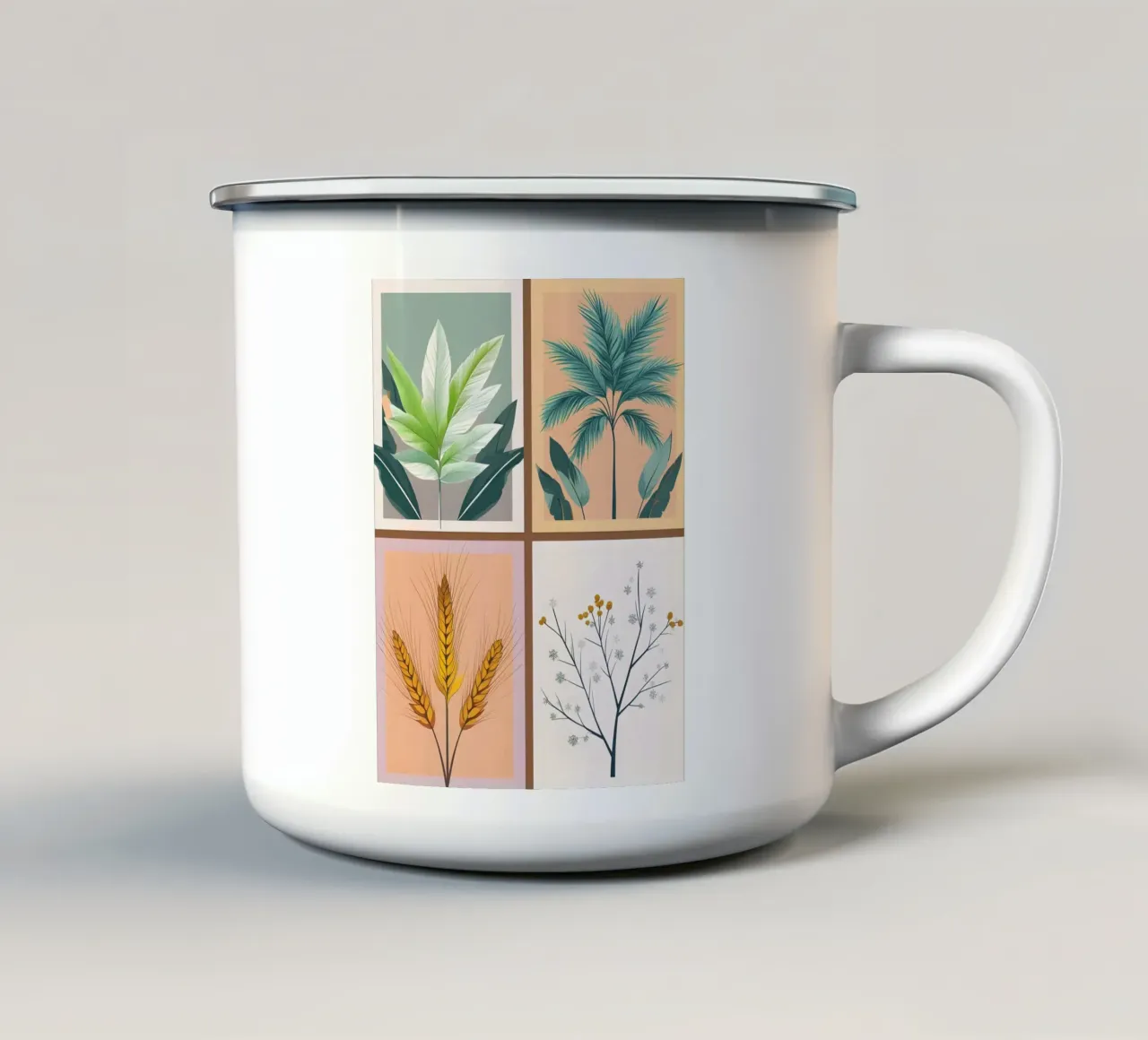 Set stagionale tazza in smalto da Botanical Gallery