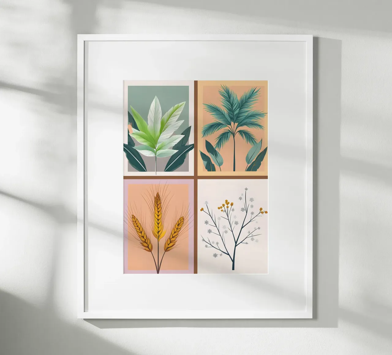 Set stagionale poster con telaio in legno da The Green Room