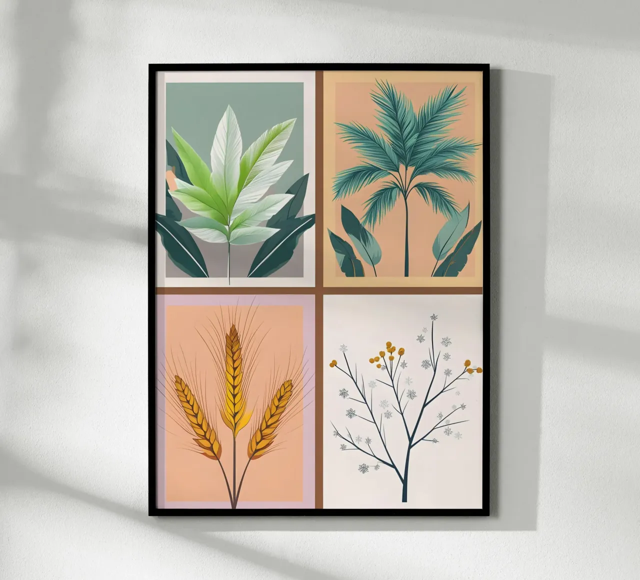 Set stagionale poster con telaio in legno da The Green Room