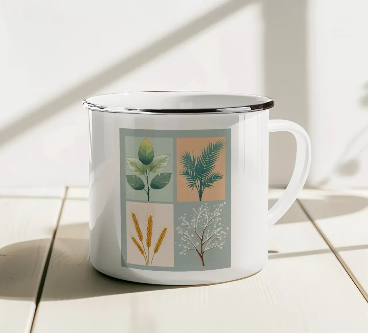 Set stagionale tazza in smalto da Botanical Gallery