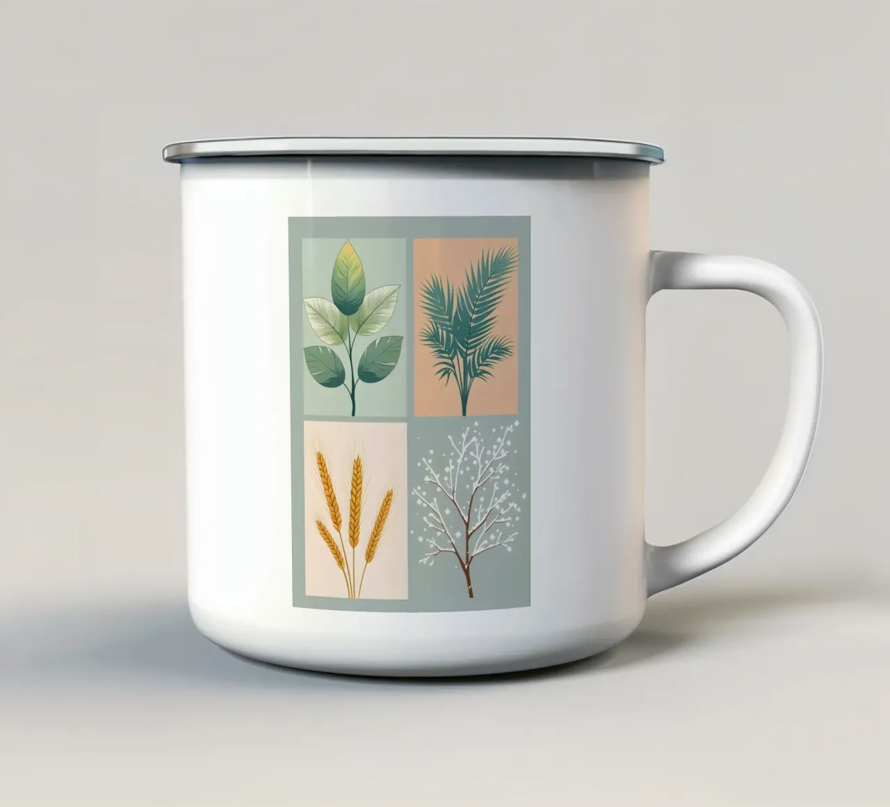 Set stagionale tazza in smalto da Botanical Gallery