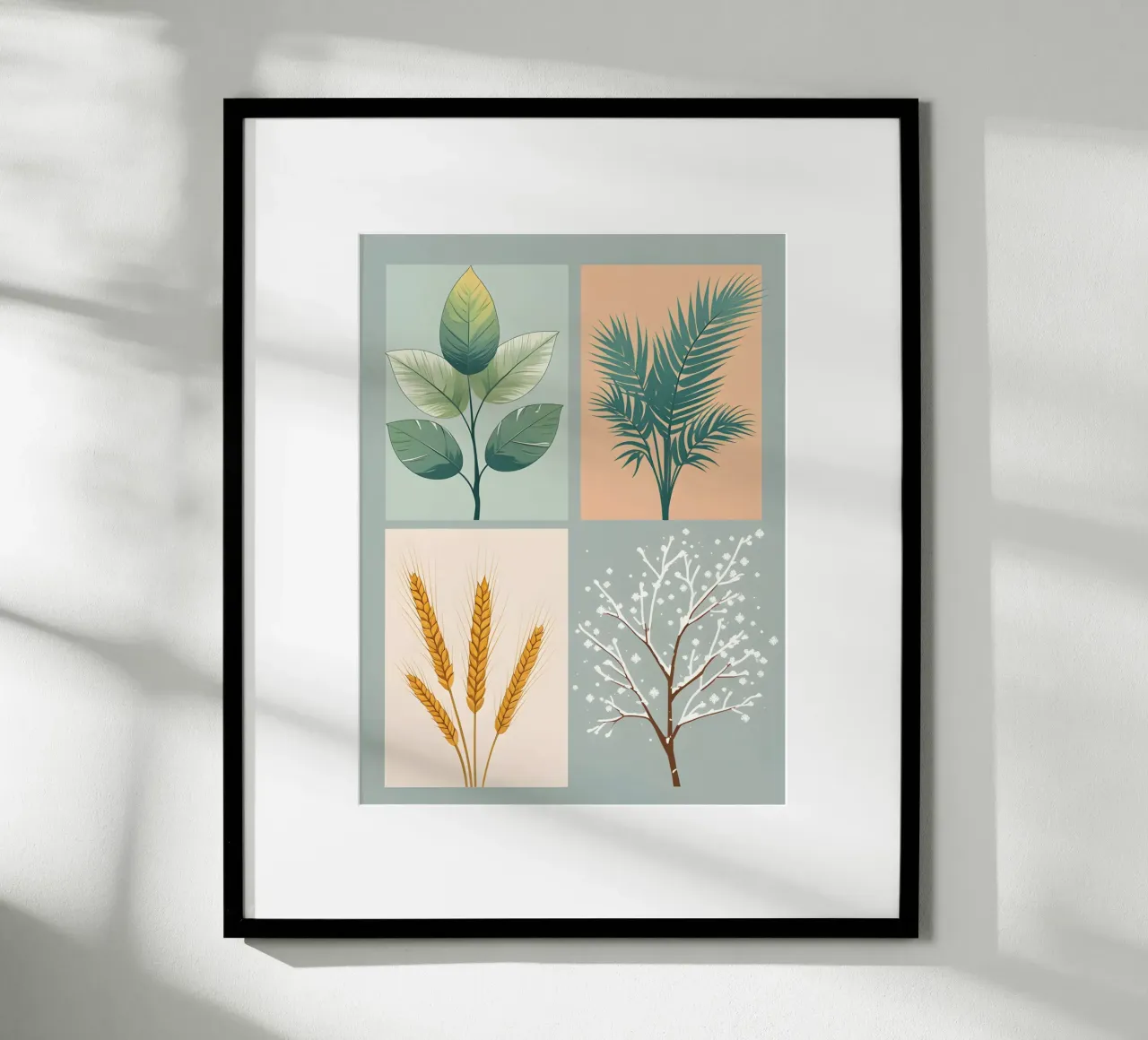 Set stagionale poster con telaio in legno da The Green Room