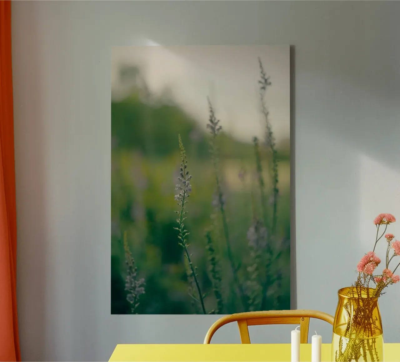 thin flower canvas with Floater frame by miracle
